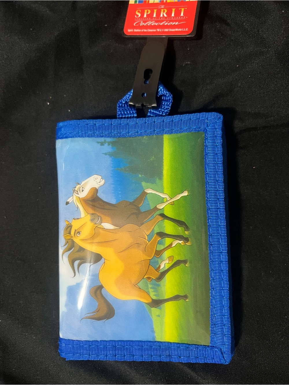 NWT Spirit Blue Bifold Wallet with Horse Print